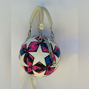 Hot Pink Star Championship Soccer Ball Purse.